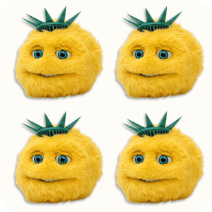 Biberty Liberty Mascot 4PCS